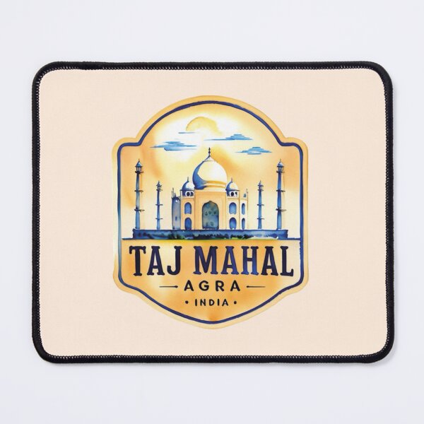 Item preview, Taj Mahal Agra India Watercolor Travel Badge designed and sold by MoxisWatercolor.