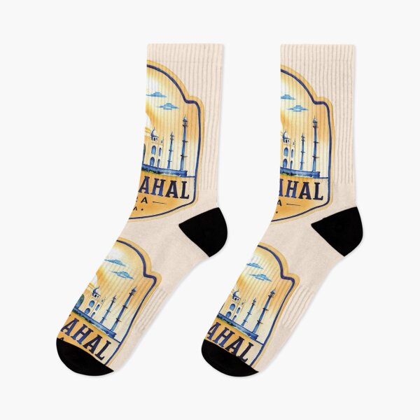 Item preview, Taj Mahal Agra India Watercolor Travel Badge designed and sold by MoxisWatercolor.