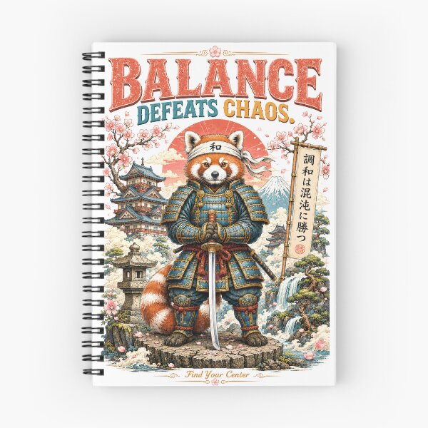 Item preview, Harmony Defeats Chaos – Samurai Red Panda Art designed and sold by Dogandesighn.