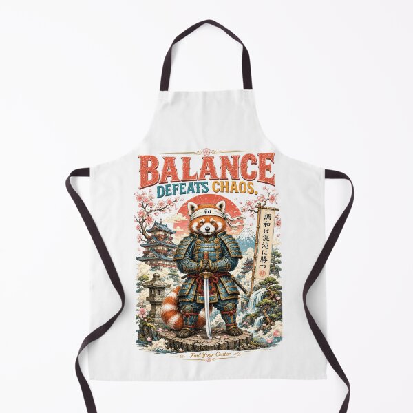 Item preview, Harmony Defeats Chaos – Samurai Red Panda Art designed and sold by Dogandesighn.