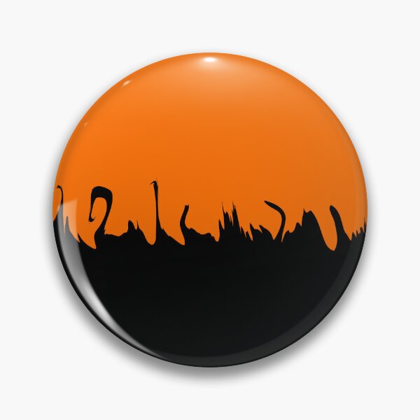 Item preview, Spooky Halloween Silhouette - Minimalist Orange and Black Background designed and sold by Caterina@.