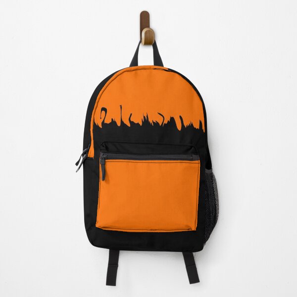 Item preview, Spooky Halloween Silhouette - Minimalist Orange and Black Background designed and sold by Caterina@.