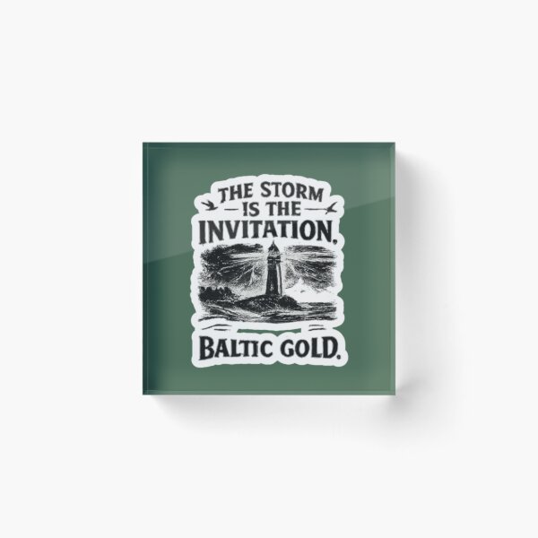 Item preview, The Storm Is The Invitation. Baltic Gold Gift Idea For Amber Hunters And Beachcombers designed and sold by Glitch-Cult.