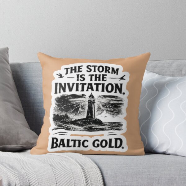 Item preview, The Storm Is The Invitation. Baltic Gold Gift Idea For Amber Hunters And Beachcombers designed and sold by Glitch-Cult.