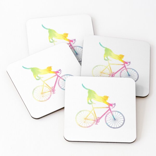 Item preview, Cyclist Cat Animal Gift Colorful Bicycle T-Shirt designed and sold by KTY-NUSS.