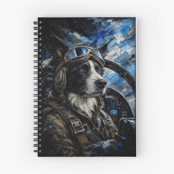 Item preview, Heroic Aviator Border Collie Pilot Art designed and sold by Vista Atelier.