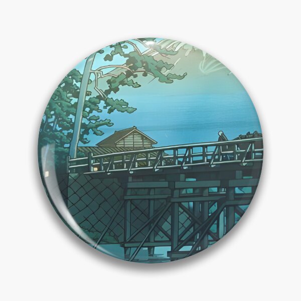 Item preview, Mt. Fuji in Moonlight, Kawai Bridge with a Cat designed and sold by PurrfectHome.