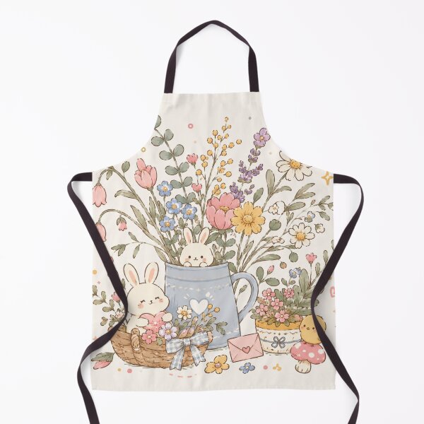 Item preview, Cute Bunny Flower Basket Art designed and sold by 0606PM.