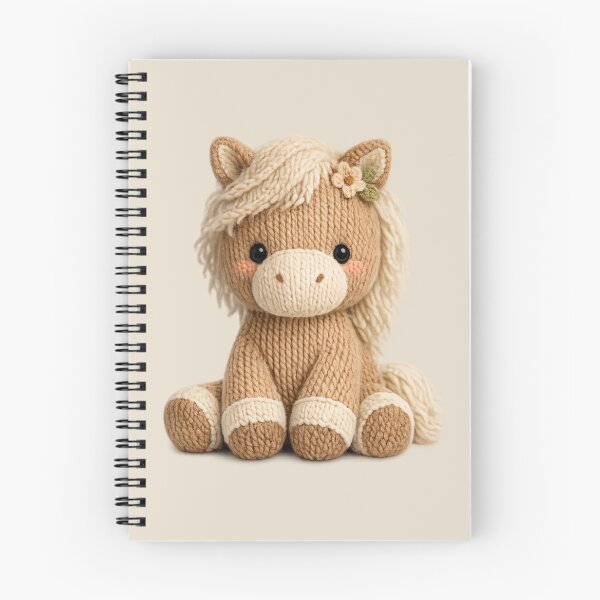 Item preview, Cute Knitted Horse Plush | Kawaii Handmade Crochet Cottagecore designed and sold by Moons Studio.