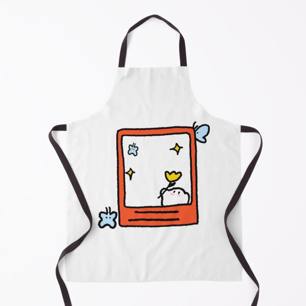 Item preview, Puffys Quiet World Cute Minimalist Aesthetic Orange Frame Art designed and sold by OKAYDA.