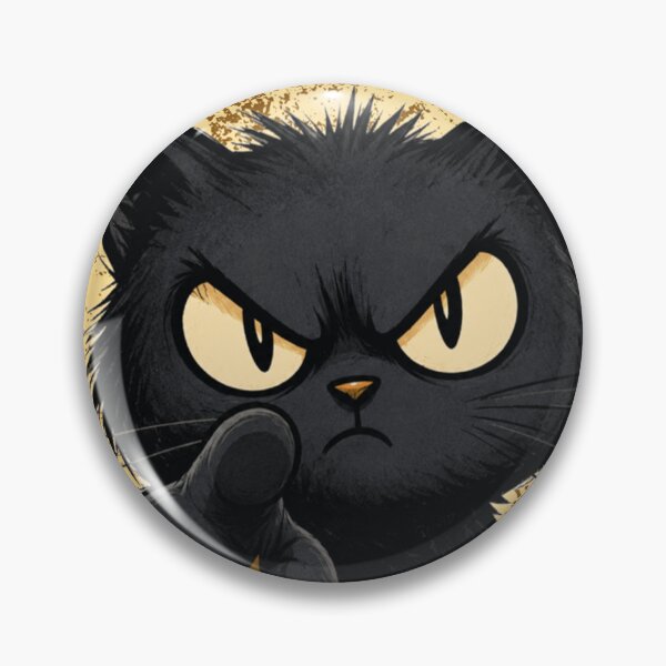 Item preview, Hey You! I'm Watching You – Angry Black Cat Pointing Finger Cartoon Graphic T-Shirt Design designed and sold by Peanutspixel.