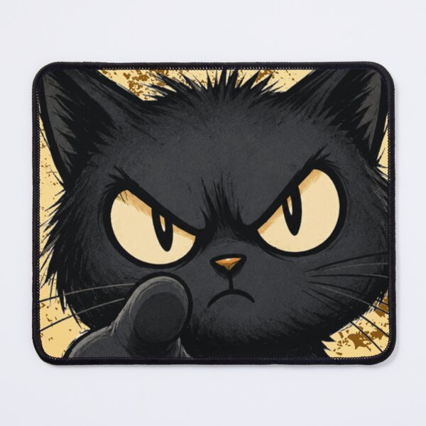 Item preview, Hey You! I'm Watching You – Angry Black Cat Pointing Finger Cartoon Graphic T-Shirt Design designed and sold by Peanutspixel.