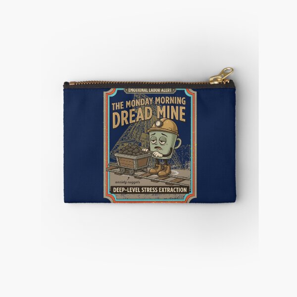 Item preview, The Monday Morning Dread Mine Vintage Cartoon Coffee Mug Miner - WORK BURNOUT  designed and sold by justyna-s28.