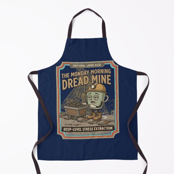 Item preview, The Monday Morning Dread Mine Vintage Cartoon Coffee Mug Miner - WORK BURNOUT designed and sold by justyna-s28.