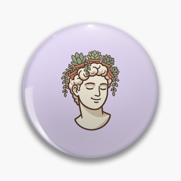 Item preview, Kawaii Greek Bust with Succulents designed and sold by Castiora.
