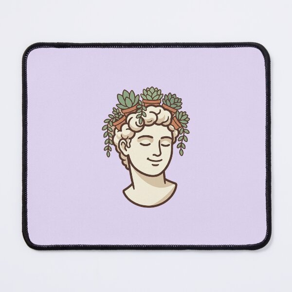 Item preview, Kawaii Greek Bust with Succulents designed and sold by Castiora.