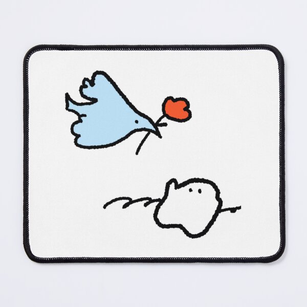 Item preview, Puffy And The Blue Bird Cute Wholesome Nature Illustration designed and sold by OKAYDA.