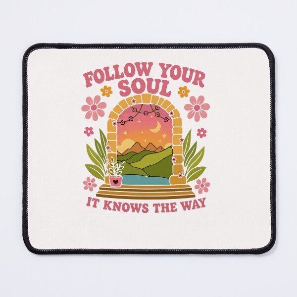 Item preview, Follow Your Soul, It Knows the Way – Retro Boho Nature Vector Design designed and sold by Huddy-clothes.