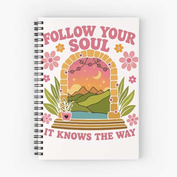Item preview, Follow Your Soul, It Knows the Way – Retro Boho Nature Vector Design designed and sold by Huddy-clothes.
