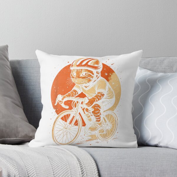 Item preview, Funny Cat Cycling Retro Bike Rider Pet Bicycle Kawaii T-Shirt designed and sold by KTY-NUSS.