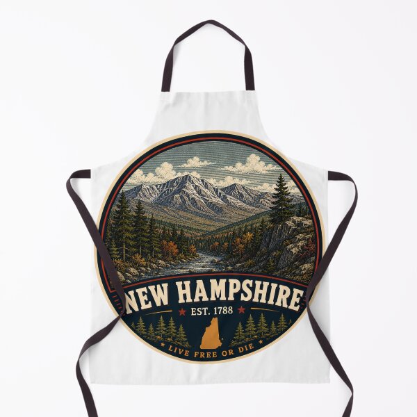 Item preview, New Hampshire Retro State Badge – Vintage Travel Graphic designed and sold by Mac Sketches.