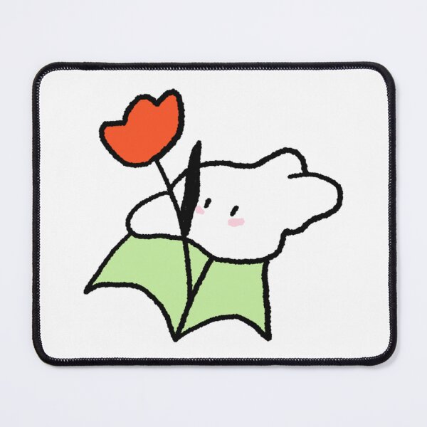 Item preview, Puffy Bloom Cute Cloud Holding Red Flower Doodle designed and sold by OKAYDA.