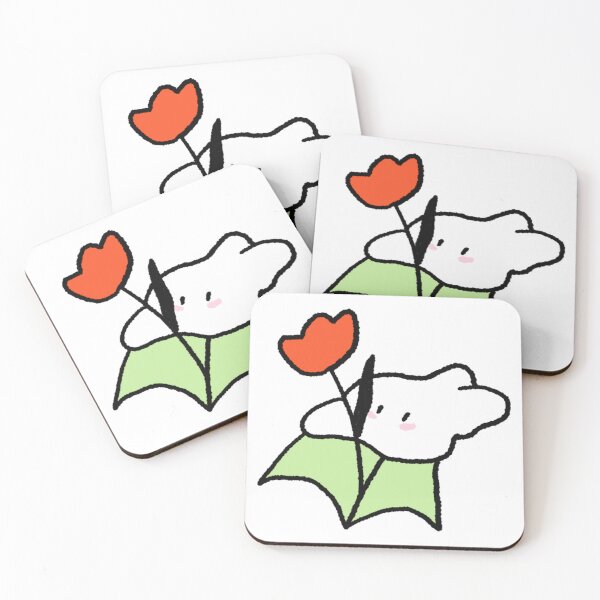 Item preview, Puffy Bloom Cute Cloud Holding Red Flower Doodle designed and sold by OKAYDA.