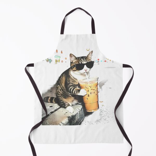 Item preview, Funny cat Drinking iced Coffee T-Shirt designed and sold by KTY-NUSS.