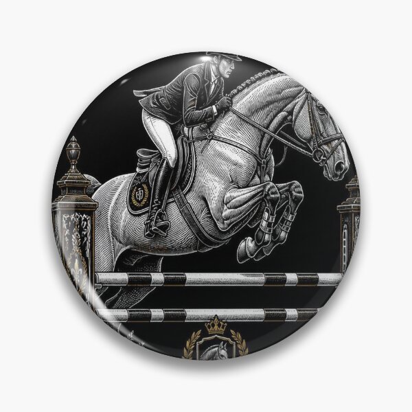 Artikelvorschau, Show Jumping Horse Dark Academia Equestrian Art entworfen und verkauft von SunnyDesign82.