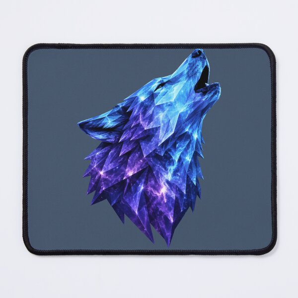 Item preview, Cosmic Geometric Wolf — Galaxy Lowpoly Sticker designed and sold by NUFADE.
