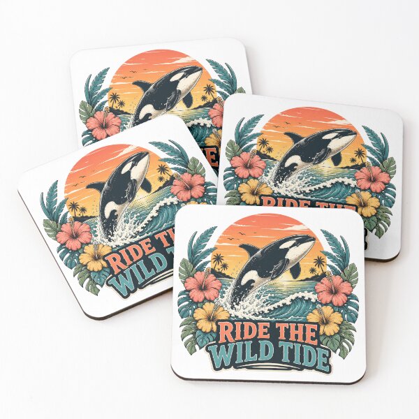 Item preview, Orca Sunset Ocean Adventure Tropical Paradise designed and sold by the-dovlat.