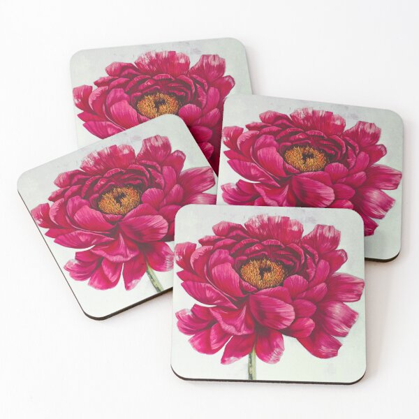 Item preview, Red Peony with light background by Jenette Hewitt Art jkh63 designed and sold by Jenette Hewitt Art.