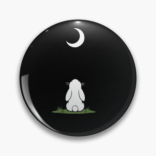 Item preview, Moon Bunny Boxy- Moonlit Bunny – Cute Minimalist Rabbit Watching the Moon Vector Design designed and sold by Huddy-clothes.
