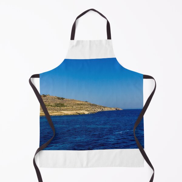 Item preview, Blue Sea and Rocky Coastline Under Clear Sky Overlooking a Quiet Coastal Landscape designed and sold by Nmallia.