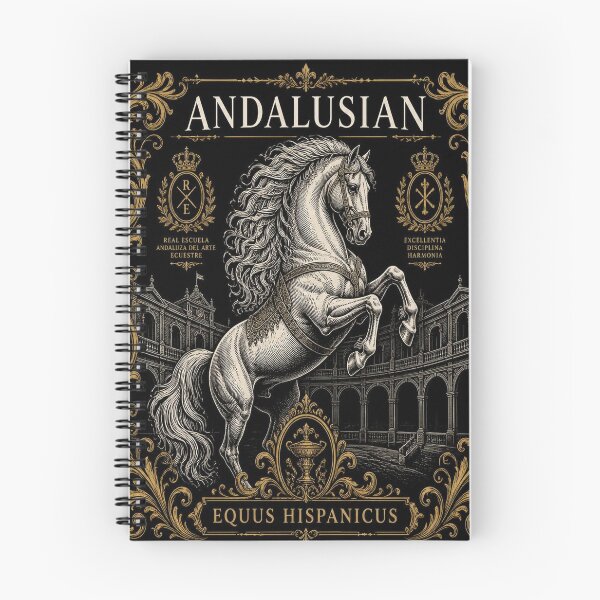 Item preview, Andalusian Horse Dark Academia Equestrian Art designed and sold by SunnyDesign82.