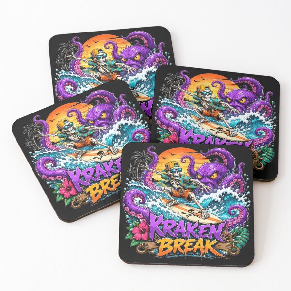 Item preview, Epic Skeleton Surfer Versus Giant Kraken designed and sold by the-dovlat.