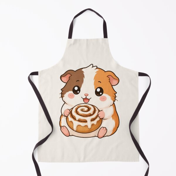 Item preview, Cute Hamster Holding Cinnamon Roll Kawaii Food Illustration designed and sold by Seculinator.