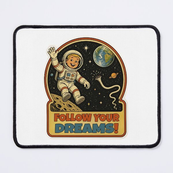 Item preview, Sarcastic Retro Astronaut Follow Your Dreams Irony designed and sold by RareVisuals.