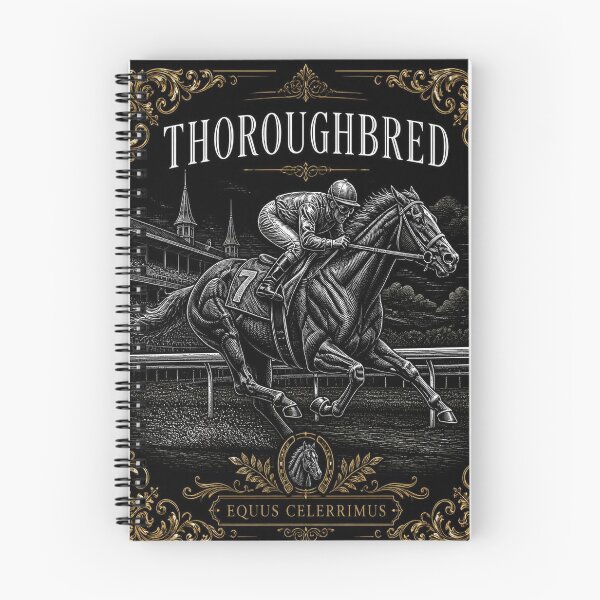 Item preview, Thoroughbred Racehorse Dark Academia Equestrian Art designed and sold by SunnyDesign82.