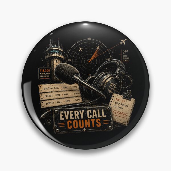 Item preview, Every Call Counts Air Traffic Controller Vintage Aviation Graphic designed and sold by Rudinho102.