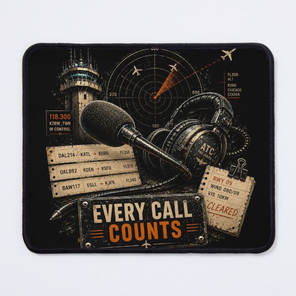 Item preview, Every Call Counts Air Traffic Controller Vintage Aviation Graphic designed and sold by Rudinho102.