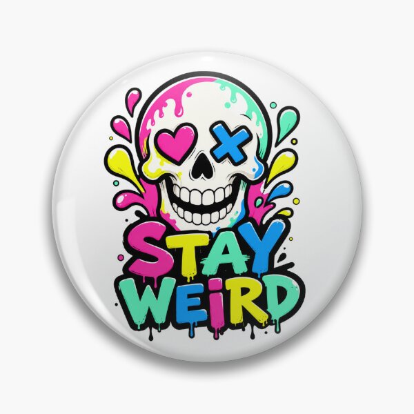 Item preview, Color Splash Skull Stay Weird Statement designed and sold by the-dovlat.