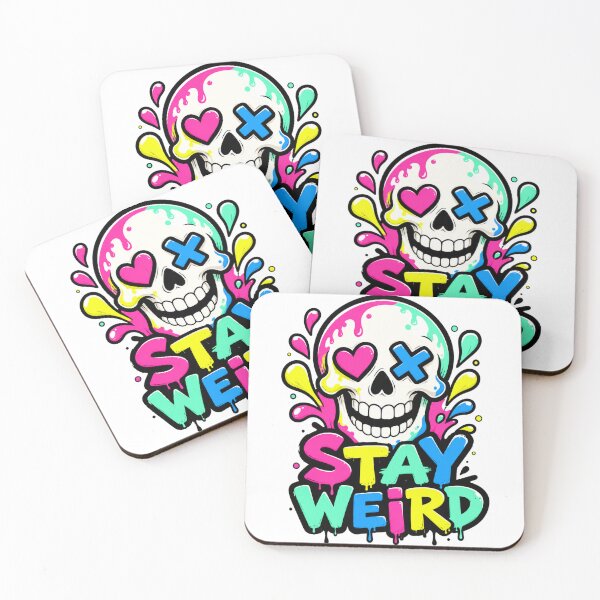 Item preview, Color Splash Skull Stay Weird Statement designed and sold by the-dovlat.