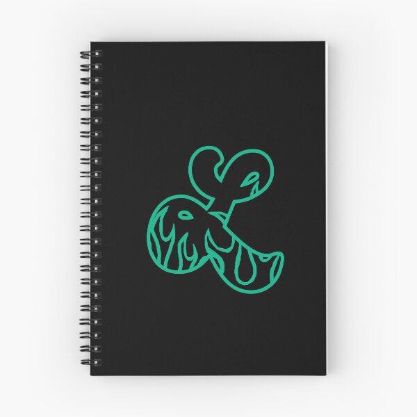 Item preview, Groovy Retro Teal Fiery Letter L Monogram designed and sold by CamilasPrints.
