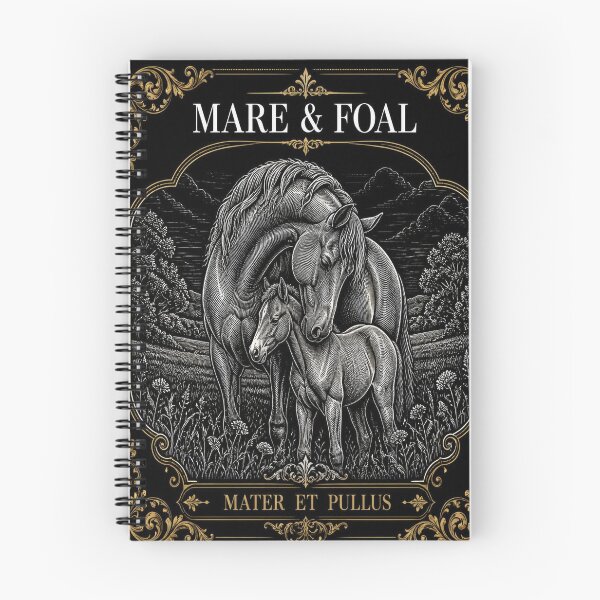 Item preview, Mare and Foal Dark Academia Equestrian Art designed and sold by SunnyDesign82.