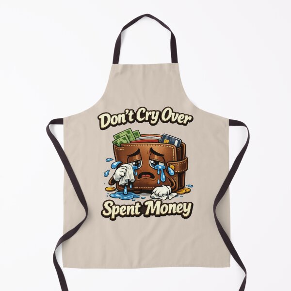 Item preview, Don't Cry Over Spent Money Funny Wallet Parody Quote designed and sold by WordPlayStudio.
