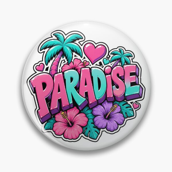 Item preview, Paradise Tropical Summer Vacation Retro Lettering designed and sold by the-dovlat.