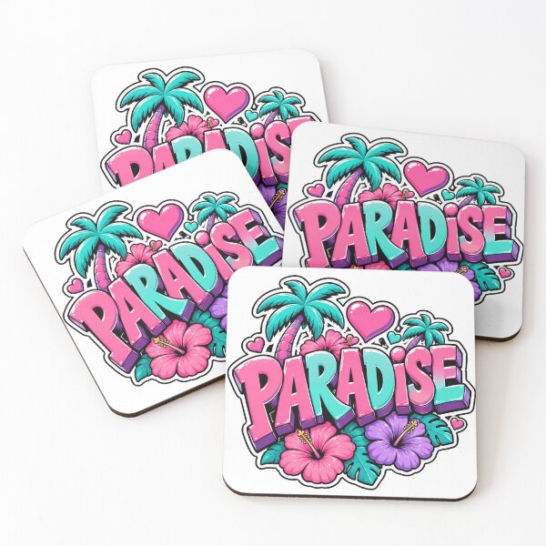 Item preview, Paradise Tropical Summer Vacation Retro Lettering designed and sold by the-dovlat.