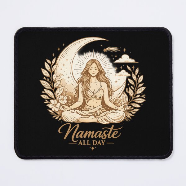 Item preview, Namaste All Day Yoga Aesthetic Design – Spiritual Meditation Boho Moon Art designed and sold by MartBook.