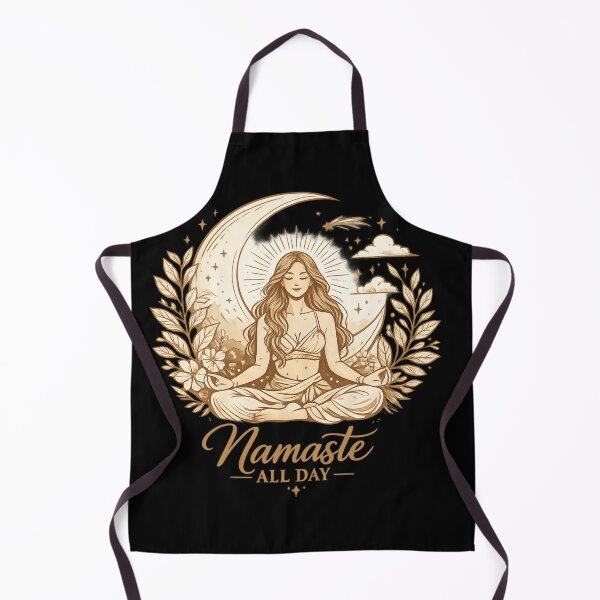 Item preview, Namaste All Day Yoga Aesthetic Design – Spiritual Meditation Boho Moon Art designed and sold by MartBook.